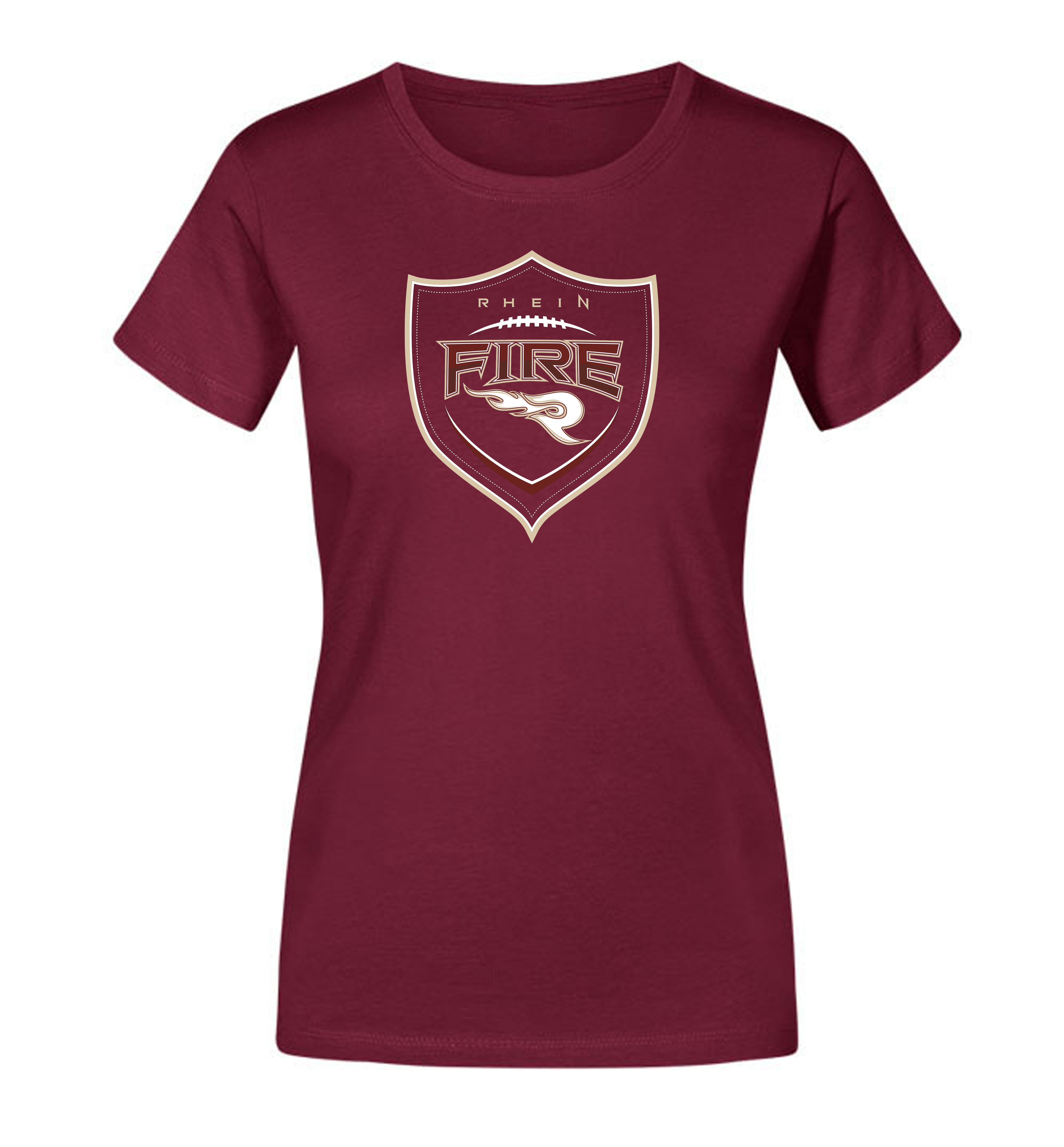 Damen Shirt Wappen     M Burgund