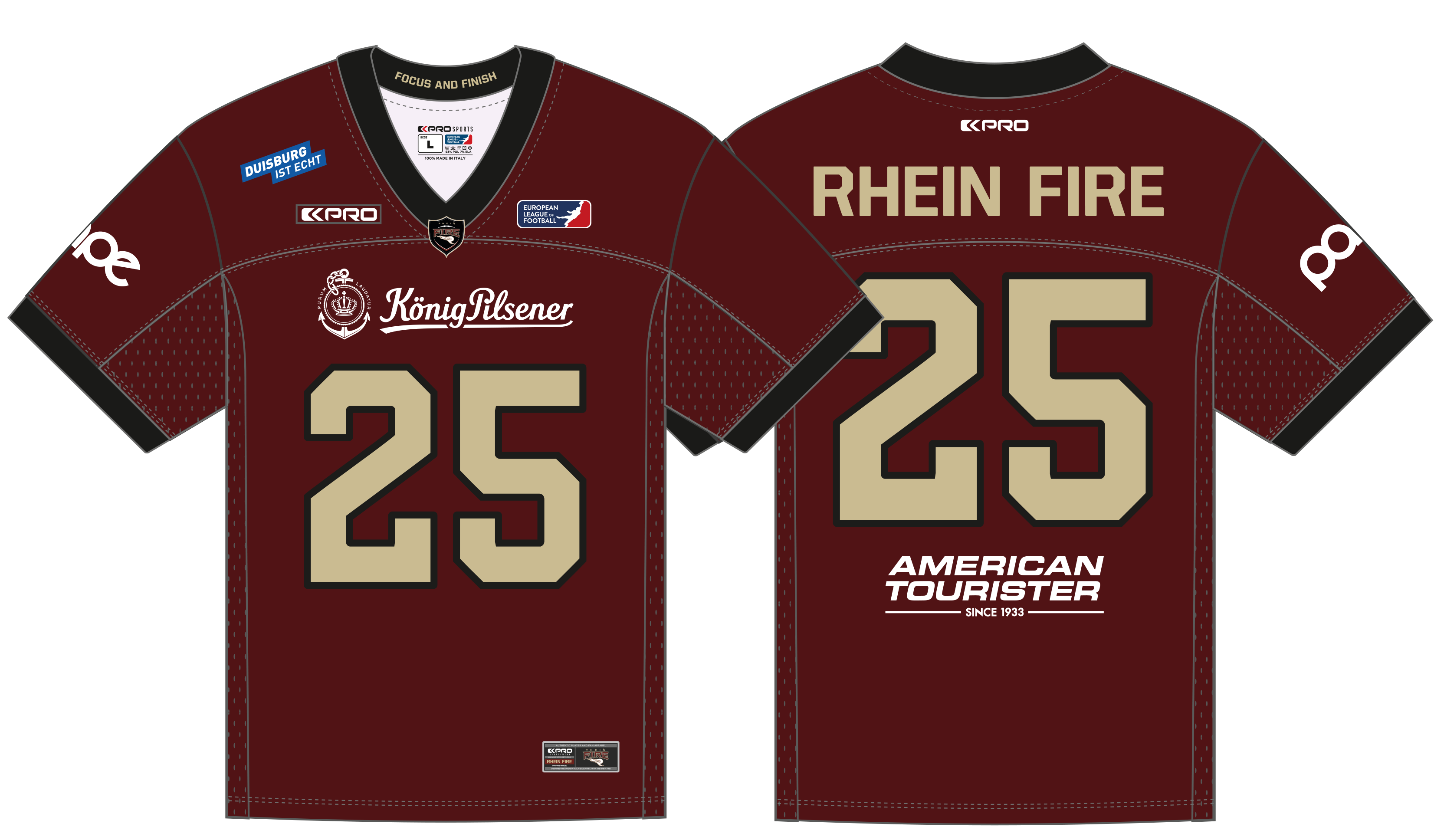 Fanjersey Burgund