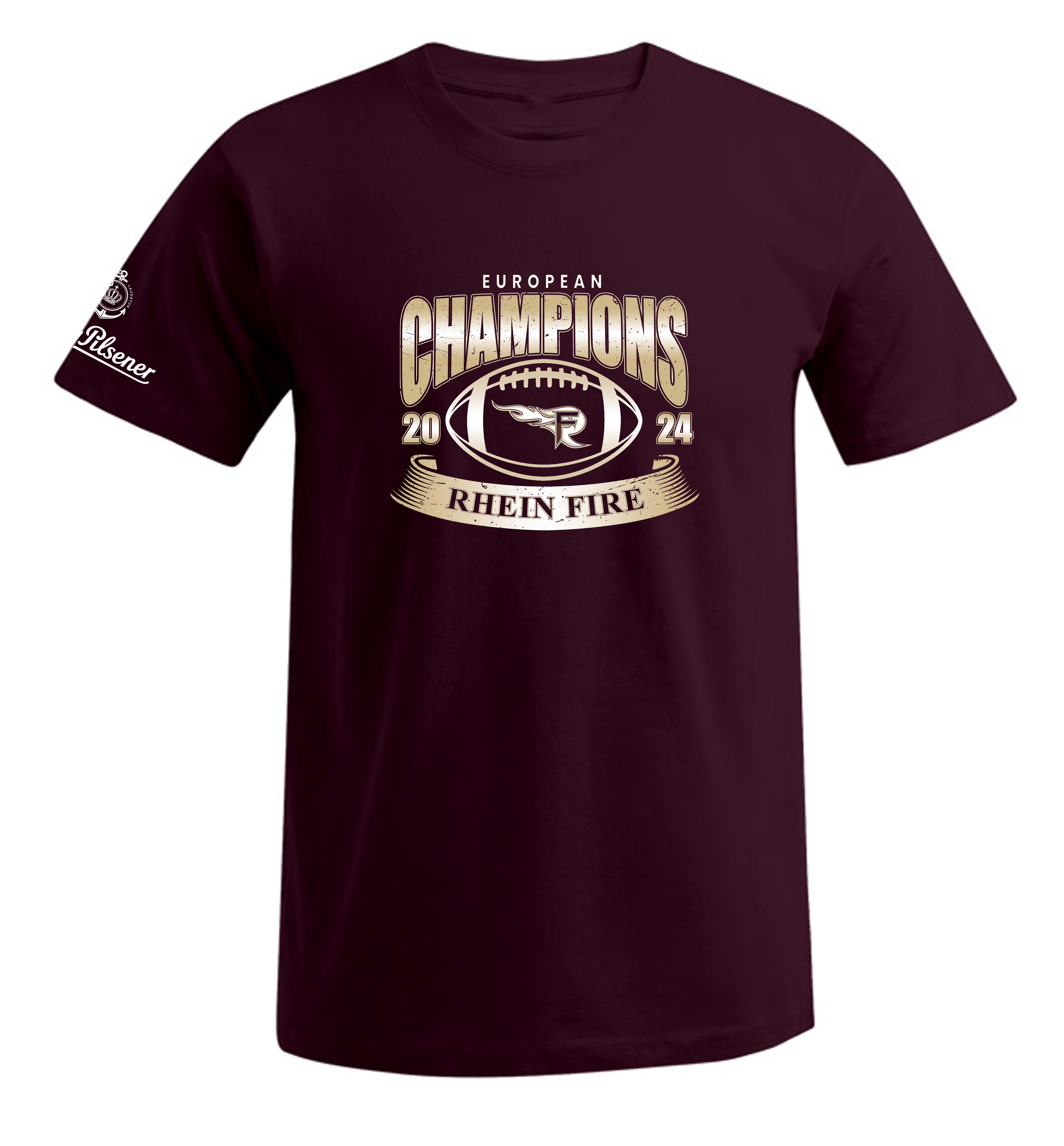 T-Shirt European Champions 2024    XL Burgund