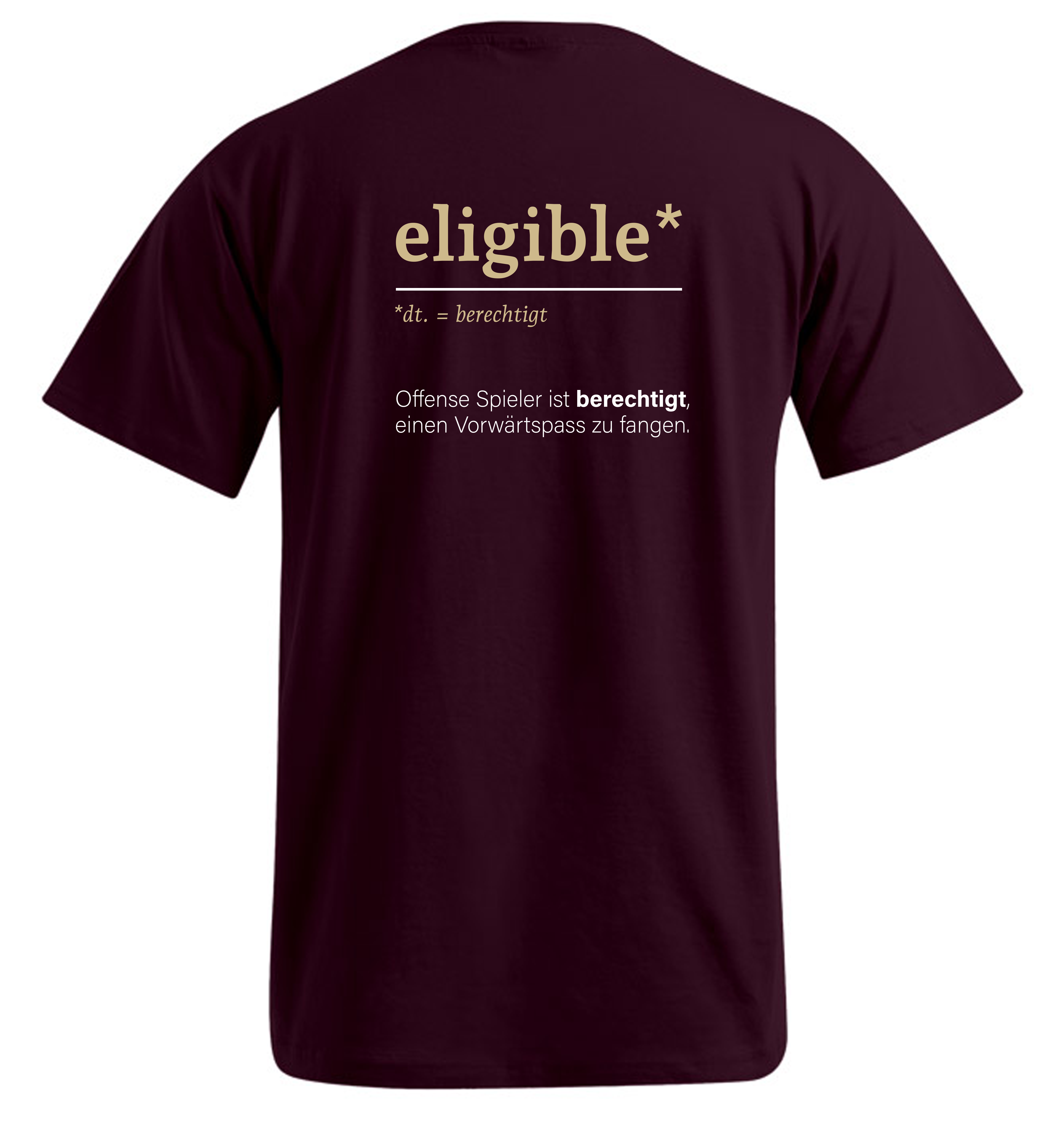 T-Shirt Eligible Receiver   4XL Burgund