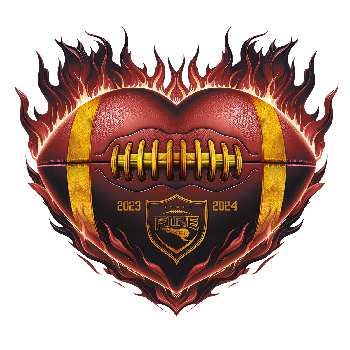 Aufkleber Heart on Fire (150x65mm)