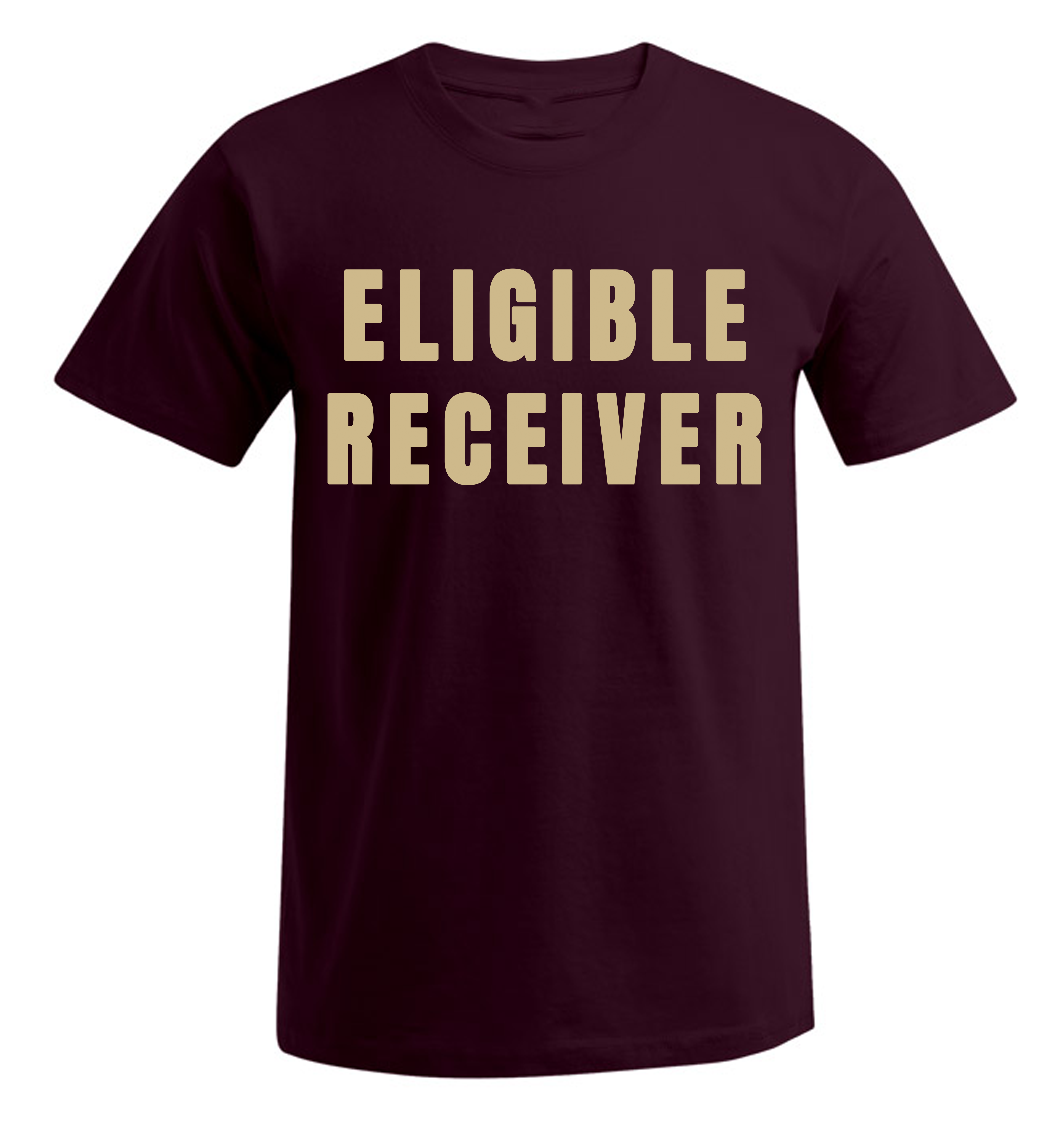 T-Shirt Eligible Receiver   4XL Burgund