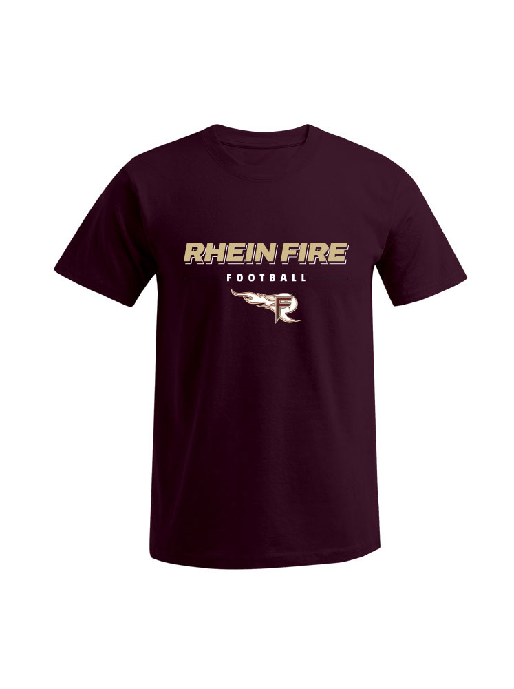 T-Shirt RHEIN FIRE FOOTBALL 2024   4XL Burgund