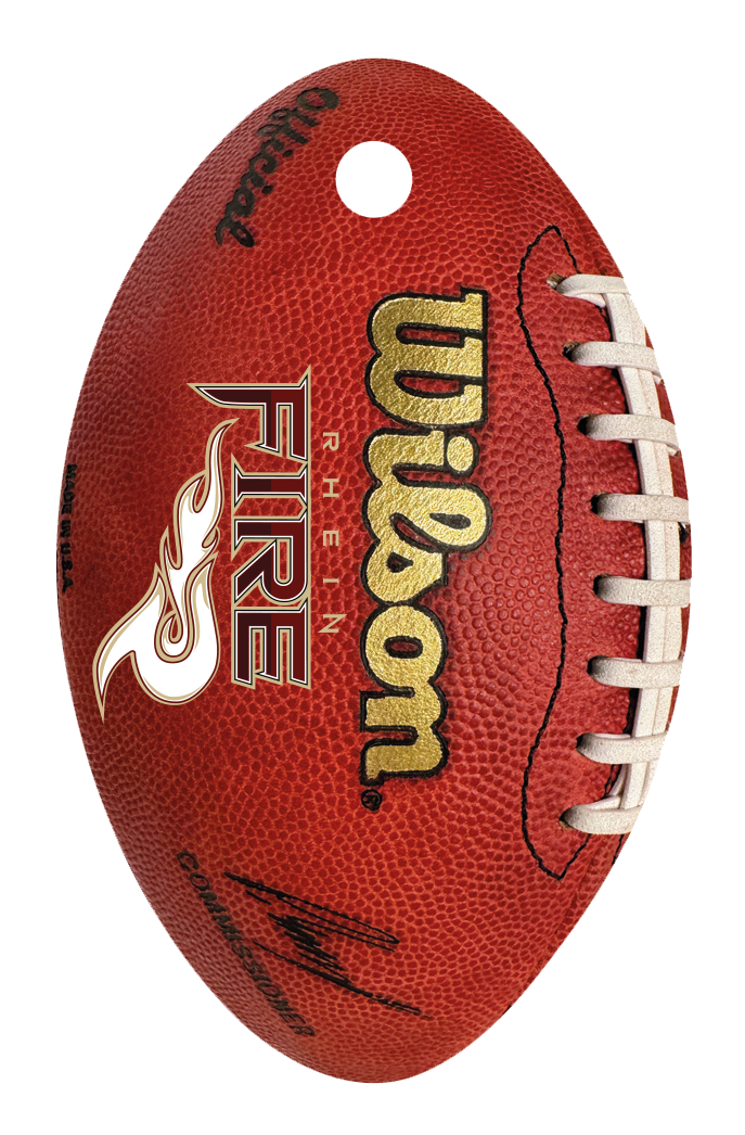 Schlüsselanhänger Football mit Logo